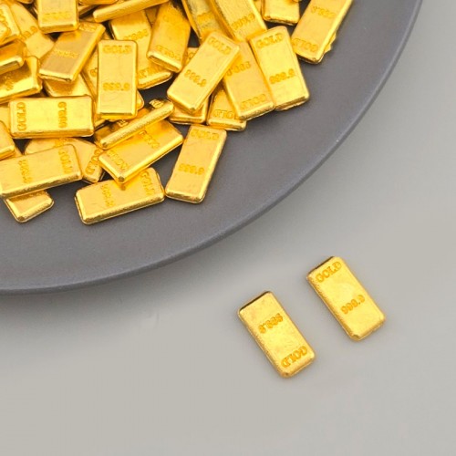 비즈팡 [PD-1-01]메탈펜던트 황금골드바부착형 6x13mm ,★10개