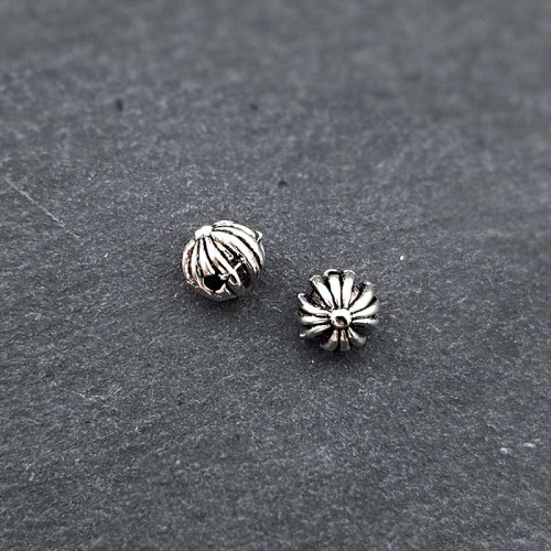 비즈팡 [PM-1-41]메탈펜던트 엔틱호두볼 5mm (내경0.8mm) ,1개