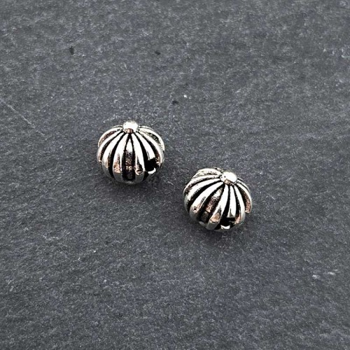 비즈팡 [PM-1-43]메탈펜던트 엔틱호두볼 7mm (내경0.9mm) ,1개