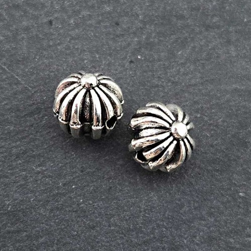 비즈팡 [PM-1-44]메탈펜던트 엔틱호두볼 9mm (내경1.2mm) ,1개