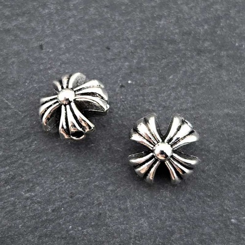 비즈팡 [PM-1-45]메탈펜던트 엔틱십자가볼 10x6mm (내경1mm) ,1개