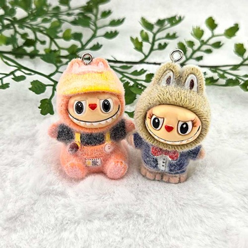 비즈팡 [PF-2-01]후로킹펜던트 울라라부부 커플키링 47-50mm ,1세트(2p)