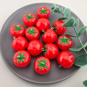 비즈팡 [PB-2-14]아크릴펜던트 과일 토마토 고리형 22x23mm 토마토모형 ,1개