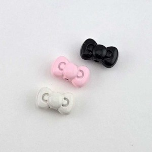 비즈팡 [PA-1-01]메탈통과형 에폭리본통과형 10x6mm(내경1mm) 화이트 핑크 블랙 ,1개