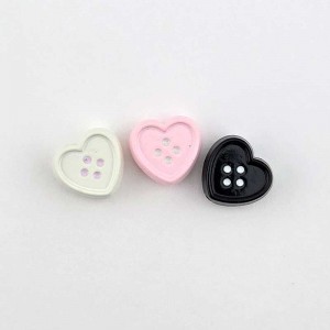 비즈팡 [PA-1-05]메탈통과형 에폭하트단추통과형 10mm(내경1mm) 화이트 핑크 블랙 ,1개