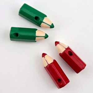 비즈팡 [PA-1-09]메탈통과형 에폭색연필통과형 18.5x6mm(내경1.5mm) 레드 초록그린 ,1개