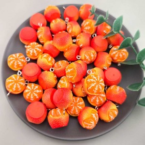 비즈팡 [PB-2-19]아크릴펜던트 과일 껍질깐귤 고리형 17x21mm 껍질깐감귤모형 ,1개