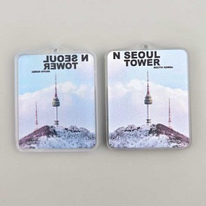 비즈팡 [PB-5-09]아크릴전통펜던트 서울 남산타워 N SEOUL TOWER 33x43mm ,1개