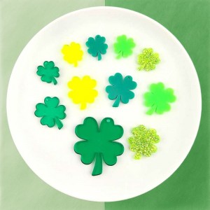 비즈팡 [PB-5-00]아크릴펜던트 행운네잎클로버 S/M/L 11종 모음 (키링용) ,1개