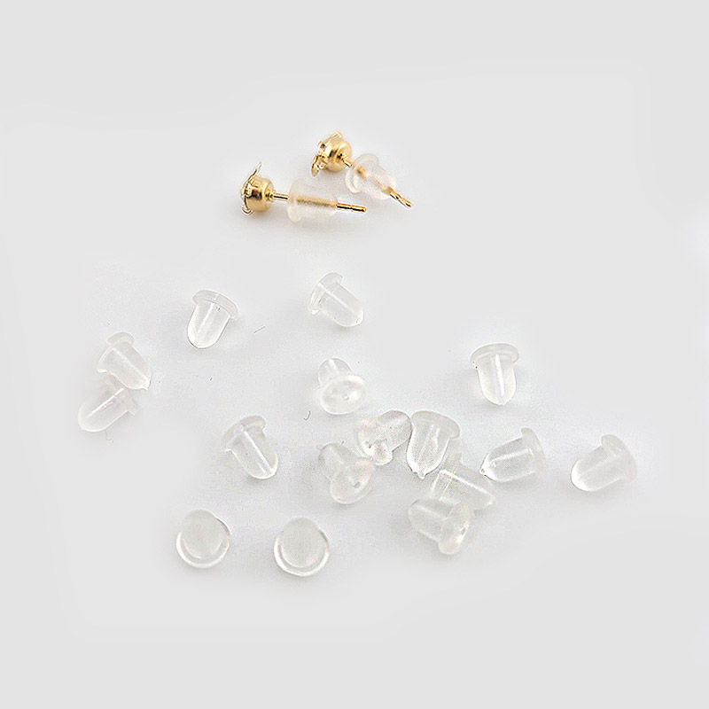 비즈팡 [EP-999-01]귀걸이 뒷클러치 고무클러치 5mm 투명 ,20개