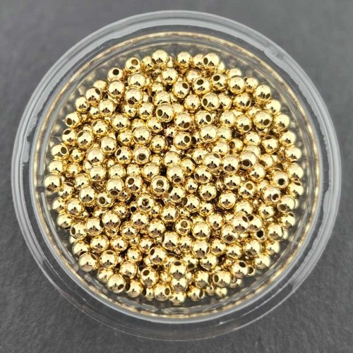 비즈팡 [RB-1-09]CCB메탈볼 4mm (내경1.2mm) 골드(금색) CCB볼 가벼운메탈볼 ,1000개