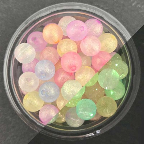 비즈팡 [RA-001]아크릴볼 야광볼 10mm 펄코팅 멀티야광볼 NEON ,25개