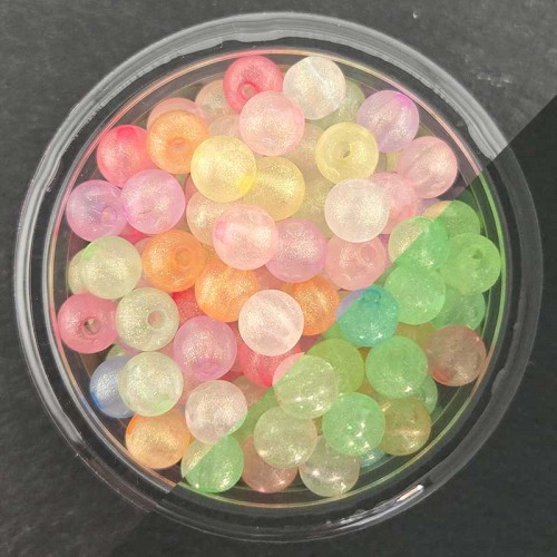 비즈팡 [RA-001]아크릴볼 야광볼 8mm 펄코팅 멀티야광볼 NEON ,50개 