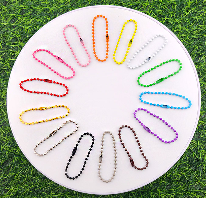 비즈팡 [TH-1-06]키링부자재 컬러군번줄 키링 12cm (액자프레임 증사키링용) 14color ,1개