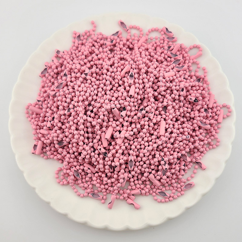 비즈팡 [TH-1-06]키링부자재 컬러군번줄 키링 12cm 열쇠고리 키체인 연핑크 ,1팩(200개)