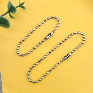 비즈팡 [TH-1-06]키링부자재 군번줄키링 12cm 15mm 열쇠고리 군번체인줄 니켈 ,1개