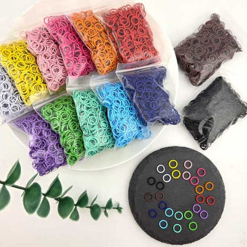 비즈팡 [TH-1-14]키링부자재 컬러O링 컬러오링 1x8mm 13color (대량) ,1팩(500개)
