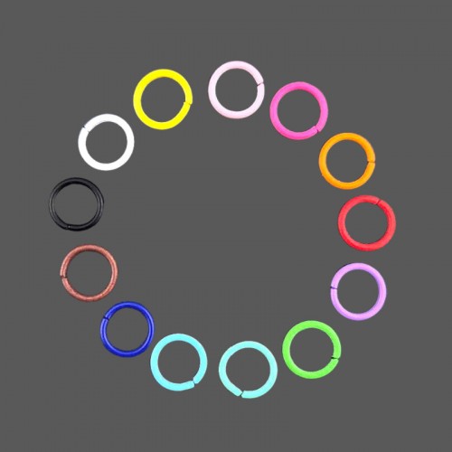 비즈팡 [TH-1-14]키링부자재 컬러O링 컬러오링 1x8mm 13color ,10개