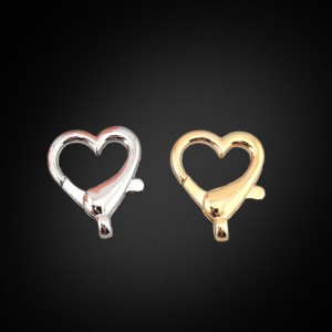 비즈팡 [TH-1-24]키링부자재 하트고리키링  실버 골드 (키링용) ,1개