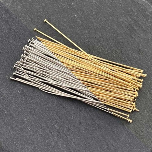 비즈팡 [TP-2-03]악세사리부자재 T핀 티핀 0.6x50mm 강선 OR 전기금 ,10g