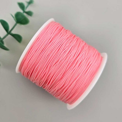 비즈팡 [YD-08-07]나일론매듭실 0.4mm 0.8mm 연핑크(LightPink) ,10yd(900cm)