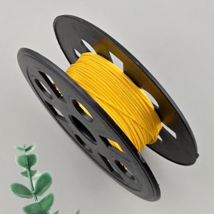 비즈팡 [Y1-24-03]인견매듭실 1mm 진노랑(DeepYellow) 전통매듭끈 꼰세사끈 묵주 염주팔찌용