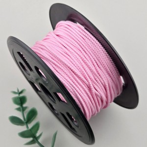 비즈팡 [Y1-25-06]인견매듭실 1.6mm 연핑크(LightPink) 전통매듭끈 꼰소사끈 묵주 염주팔찌용
