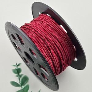 비즈팡 [Y1-25-09]인견매듭실 1.6mm 와인색/자주색(Wine) 전통매듭끈 꼰소사끈 묵주 염주팔찌용