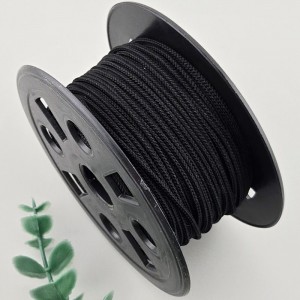 비즈팡 [Y1-25-23]인견매듭실 1.6mm 블랙/검정색(Black) 전통매듭끈 꼰소사끈 묵주 염주팔찌용