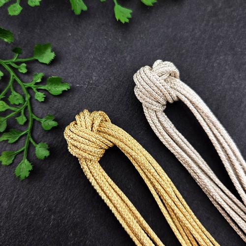 비즈팡 [Y1-04-90]메탈릭사 폴리매듭실 1.6mm 금사실 은사실 금실 은실 금사 은사 모음 ,1yd(90cm)