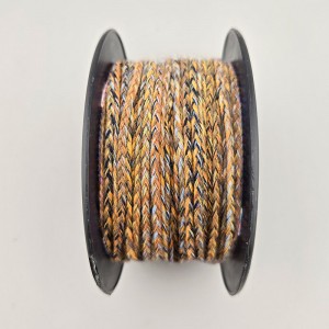 비즈팡 [Y1-91-17]폴리댕기실 2.5mm 소원팔찌용 카멜네이비레인보우 ,1롤(100yd)