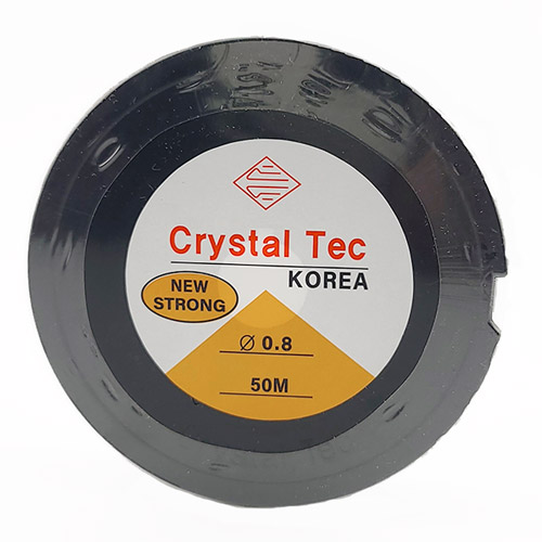 비즈팡 [TS-1-26]우레탄줄 0.8mm 투명 국산 ,1롤(50M)