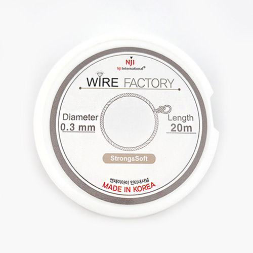 비즈팡 [TS-3-11]와이어줄 미니피아노줄 0.3mm 국산 니켈 ,1롤(약20M)