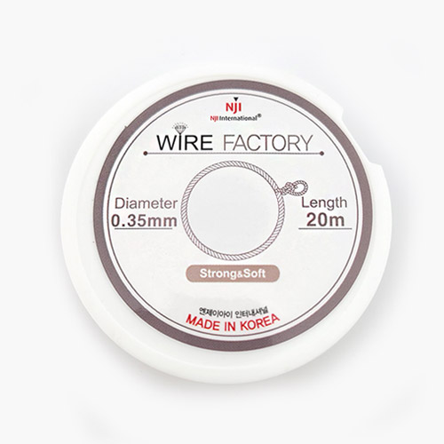 비즈팡 [TS-3-12]와이어줄 미니피아노줄 0.35mm 국산 니켈 ,1롤(약20M)