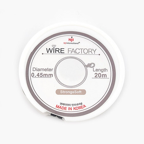 비즈팡 [TS-3-14]와이어줄 미니피아노줄 0.45mm 국산 니켈 ,1롤(약20M)