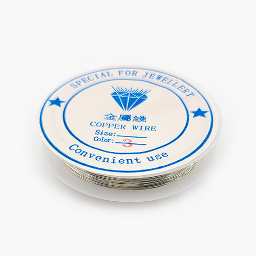 비즈팡 [TS-4-01]동선 0.3mm 동선말이용 은색 ,1롤(약30M)