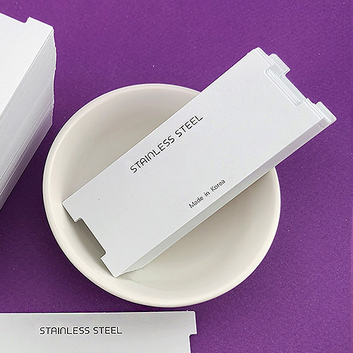 비즈팡 [Z-23-03]팔찌 포장지 90x35mm 화이트 STAINLESS STEEL ,10개