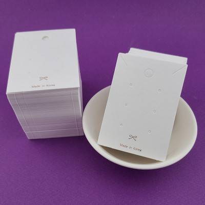 비즈팡 [Z-22-05]목걸이 귀걸이 포장지 50x70mm 화이트 리본 6구 ,1팩(200개)