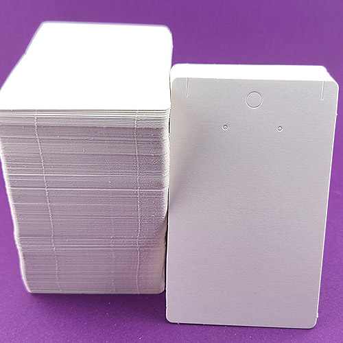 비즈팡 [Z-22-06]목걸이 귀걸이 포장지 65x105mm 화이트 NoText 2구 롱귀걸이용,10개