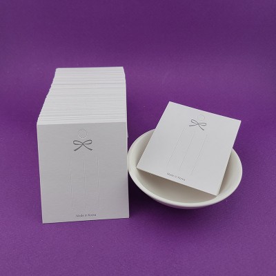 비즈팡 [Z-26-02]헤어핀 포장지 65x73mm 화이트 리본 3핀(S) ,1팩(200개)