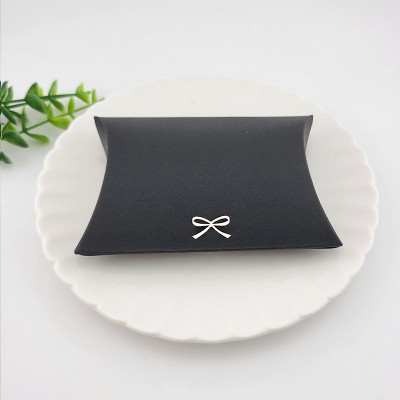 비즈팡 [Z-30-13]선물포장 반달상자 소 10x7.5cm 블랙 리본,1개