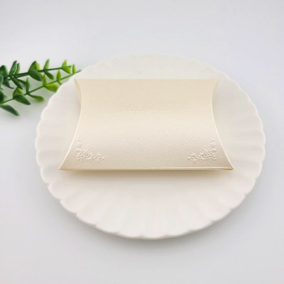 비즈팡 [Z-30-14]선물포장 반달상자 소 10x7.5cm 아이보리 Hand Made ,1팩(50개)