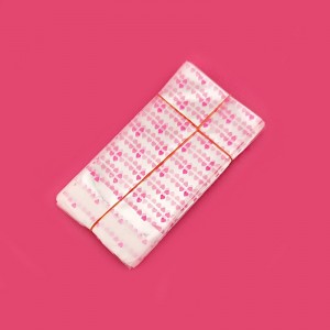 비즈팡 [Z-140-03]투명 비닐포장지 하트포장지 OPP접착 8x12cm ,1묶음(200장)