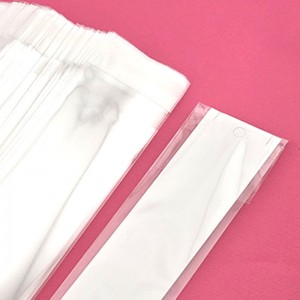 비즈팡 [Z-110-10]투명 비닐포장지 OPP접착 5x25+4cm (목걸이포장지용) ,1묶음(약200장)