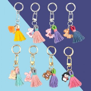 비즈팡 [PD-011]귀여운 붕어빵 유니콘말 고양이 토끼 곰 펭귄 동물키링 가방고리 완제품 (1개)