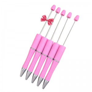 비즈팡 [BG-1-00]볼꾸 볼펜꾸미기 펜꾸 꾸미기재료 비즈볼펜 단색볼펜 (진핑크) ,1개