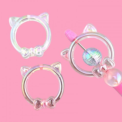 비즈팡 [BG-3-06]볼꾸파츠 오로라고양이프레임 40x41mm (내경2.5mm) ,1개