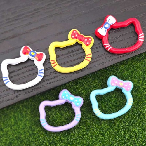 비즈팡 [BG-3-16]볼꾸파츠 아크릴 땡땡이고양이프레임 32x28mm (내경2.5mm) ,1개