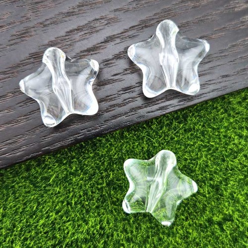 비즈팡 [BG-4-05]볼꾸파츠 아크릴 투명별 통과형 23x21mm (내경3.4mm) 볼꾸비즈 키링용 ,1개