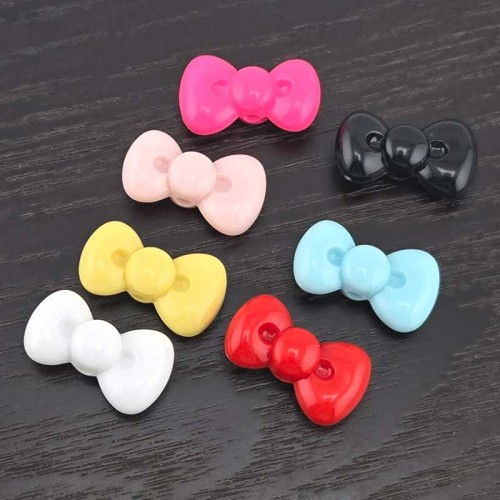 비즈팡 [BG-4-07]볼꾸파츠 아크릴 큐트리본 통과형 26x15mm (내경2.9mm) 볼꾸비즈 키링용 ,1개